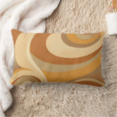 グルービオレンジ金ゴールドブラウンミッドセンチュリーモダン ランバークッション (ブランケット)