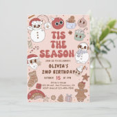 グルービクリスマスヒッパイサンタ誕生日招待状 招待状 (スタンド正面)