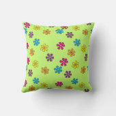 グルービヒッパイフラワーパワー名前をカスタムする クッション (裏面)