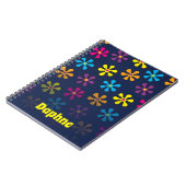 グルービヒッパイフラワー名前をカスタムする ノートブック (左側)