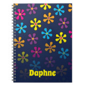 グルービヒッパイフラワー名前をカスタムする ノートブック (正面)