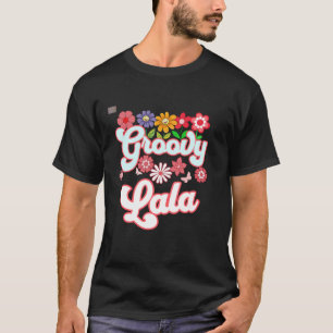 グルービララフローラヒッピーレトロデイジーフラワーモテ Tシャツ