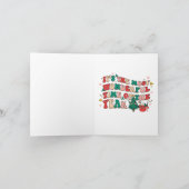 グルービレトロクリスマス – クリスマスカード カード (内部)