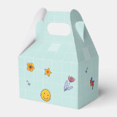 グルービワンヒッピーレトロ誕生日パーティー フェイバーボックス (裏面サイド)