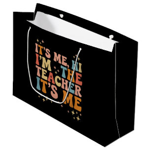グルービーだね 私だよ こんにちは 私は先生だよ 学校 ラージペーパーバッグ