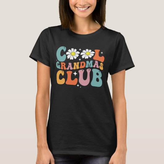 グルービーでクールな祖母の会 おもしろい母の日 Tシャツ (正面)