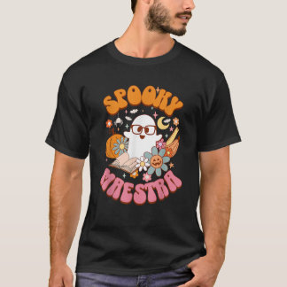 グルービーでスプーキーな女性スペイン語教師 レトロ ハロウィン Tシャツ