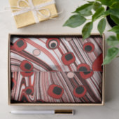 グルービーと波状のレトロ液の渦巻きキュート 薄葉紙 (ギフト)