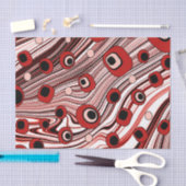 グルービーと波状のレトロ液の渦巻きキュート 薄葉紙 (クラフト)