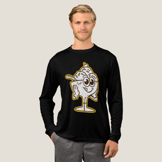 グルービーなアイスクリームカップ トライブレンドTシャツ (正面全体)