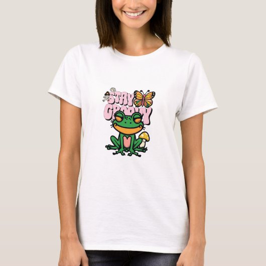 グルービーなカエル Tシャツ (正面)