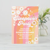 グルービーなスリープオーバー 1歳の誕生日招待状 招待状 (スタンド正面)