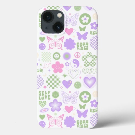 グルービーなポジティブバイブス Y2K バタフライモダンガール Case-Mate iPhoneケース (裏面)