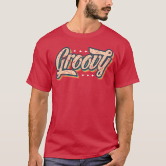 グルービーなルックスラング 70年代か80年代のレトロ Tシャツ