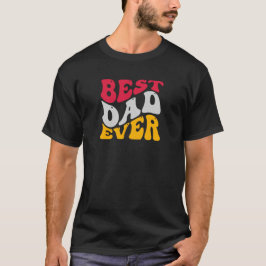 グルービーなレトロタイポグラフィーのTシャツ - 最高の父 Tシャツ