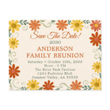 グルービーなレトロファミリー再会のSave The Date