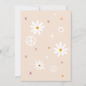 グルービーなレトロ水彩画の卒業パーティーのブランチ 招待状 (裏面)