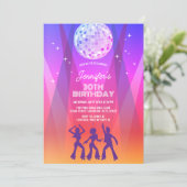 グルービーなレトロ70年代 80年代 ディスコ 30歳の誕生日パーティー 招待状 (スタンド正面)