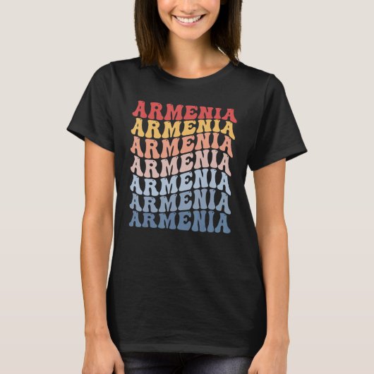 グルービーなレトロ アルメニア Tシャツ (正面)