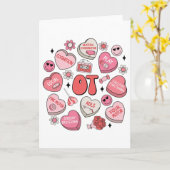 グルービーな作業療法バレンタインOT会話 カード (黄色い花)