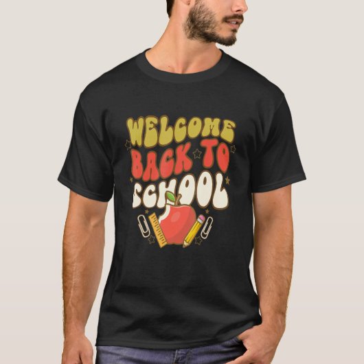 グルービーな先生の気分 小学校 レトロな再会 Tシャツ (正面)