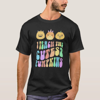 グルービーな先生 私はパッチで一番かわいいカボチャたちを教えている Tシャツ
