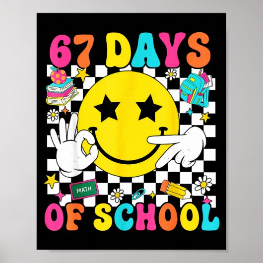 グルービーな学校生活67日目 67 メッセージ 先生 ボーイ ガール ポスター (正面)
