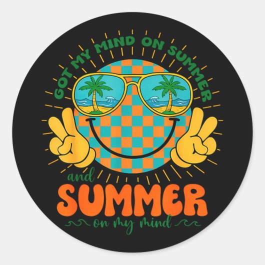 グルービーな幸せ顔 夏の先生に夢中 ラウンドシール (正面)