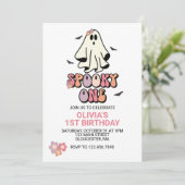 グルービーな幽霊のハロウィン 誕生日おめでとう 招待状 (スタンド正面)