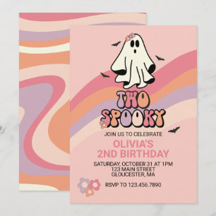 グルービーな幽霊のハロウィン 誕生日招待状 招待状