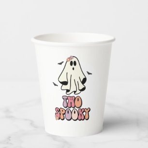 グルービーな幽霊のレトロハロウィン2SPOOKYバースデー 紙コップ