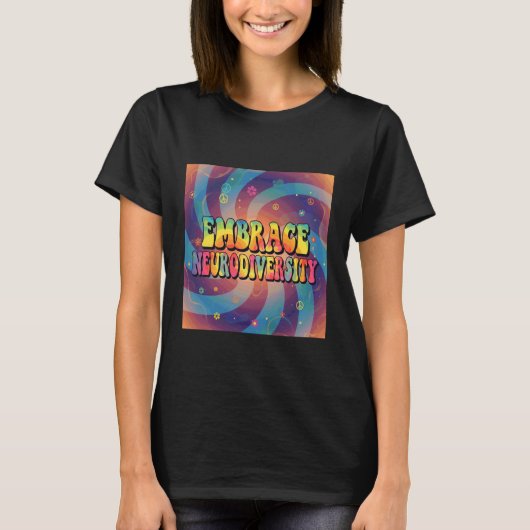 グルービーな愛で神経多様性 ADHD 自閉症 ASD 認知 Tシャツ (正面)