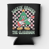 グルービーな教師のクリスマス クラスルームでロックンロール 缶クーラー (正面)