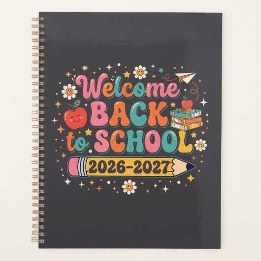 グルービーな新学期おめでとう 2026-2027 先生 プランナー手帳 (正面)