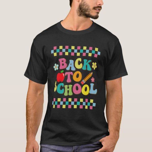 グルービーな新学期の先生の気分 小学校の初登校日 Tシャツ (正面)