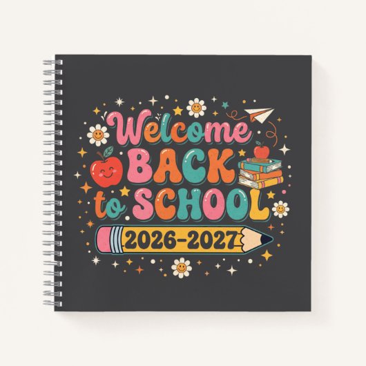 グルービーな新学期の始まり 2026-2027 先生 ノートブック (正面)