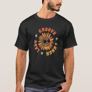 グルービーな給食のおばさん先生 ひまわり 60年代 & 70年代 レトロ Tシャツ