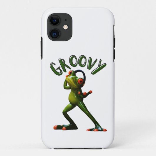 グルービーな緑のカエル Case-Mate iPhoneケース (裏面)