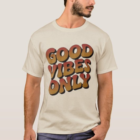 グルービーな良い波動のみの美的グラフィックTシャツ Tシャツ (正面)