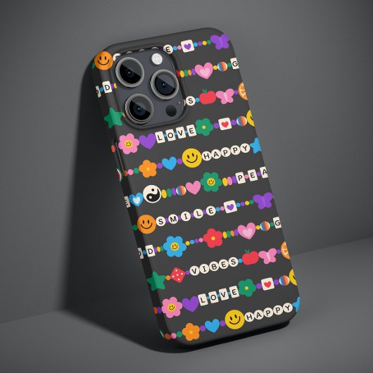 グルービーな良い波動の愛のスマイル レトロビーズ Case-Mate iPhoneケース