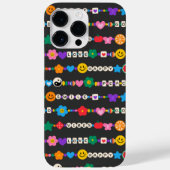 グルービーな良い波動の愛の笑顔のレトロビーズ Case-Mate iPhoneケース (裏面)