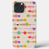 グルービーな良い波動の愛の笑顔のレトロビーズ Case-Mate iPhoneケース (裏面)
