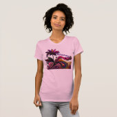 グルービーな花の女性用 Tシャツ (正面フル)