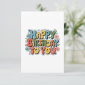 グルービーな花の誕生日 サンキューカード (スタンド正面)