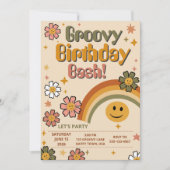 グルービーな誕生日パーティーの招待状 招待状 (正面)
