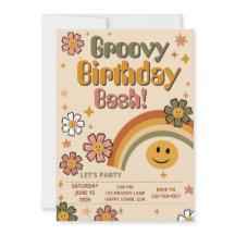 グルービーな誕生日パーティーの招待状