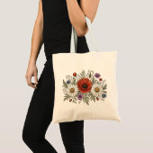 グルービーな野の花の草原トートバッグ トートバッグ (正面(商品))