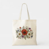 グルービーな野の花の草原トートバッグ トートバッグ (裏面)