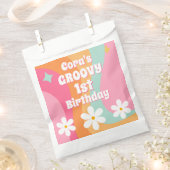 グルービーな1歳の誕生日 フェイバーバッグ (クリップ留めされた状態)
