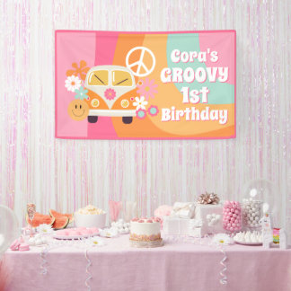 グルービーな1歳の誕生日 横断幕